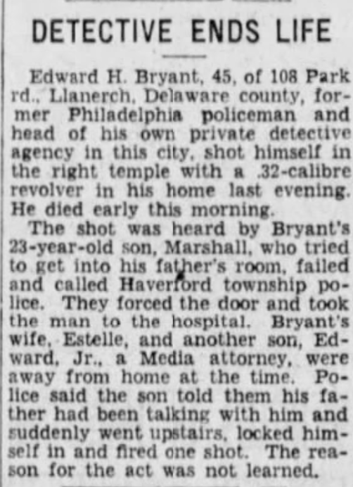 Detective Ends Life